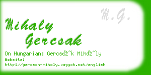 mihaly gercsak business card